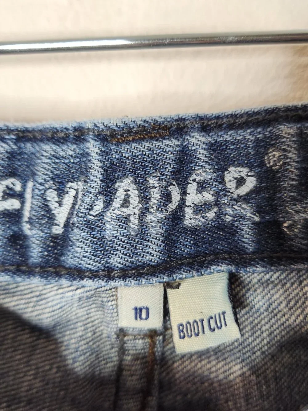 Flypaper Girls Size 10 Bootcut Jeans Blue Y2K Cotton Cross Pocket Denim
